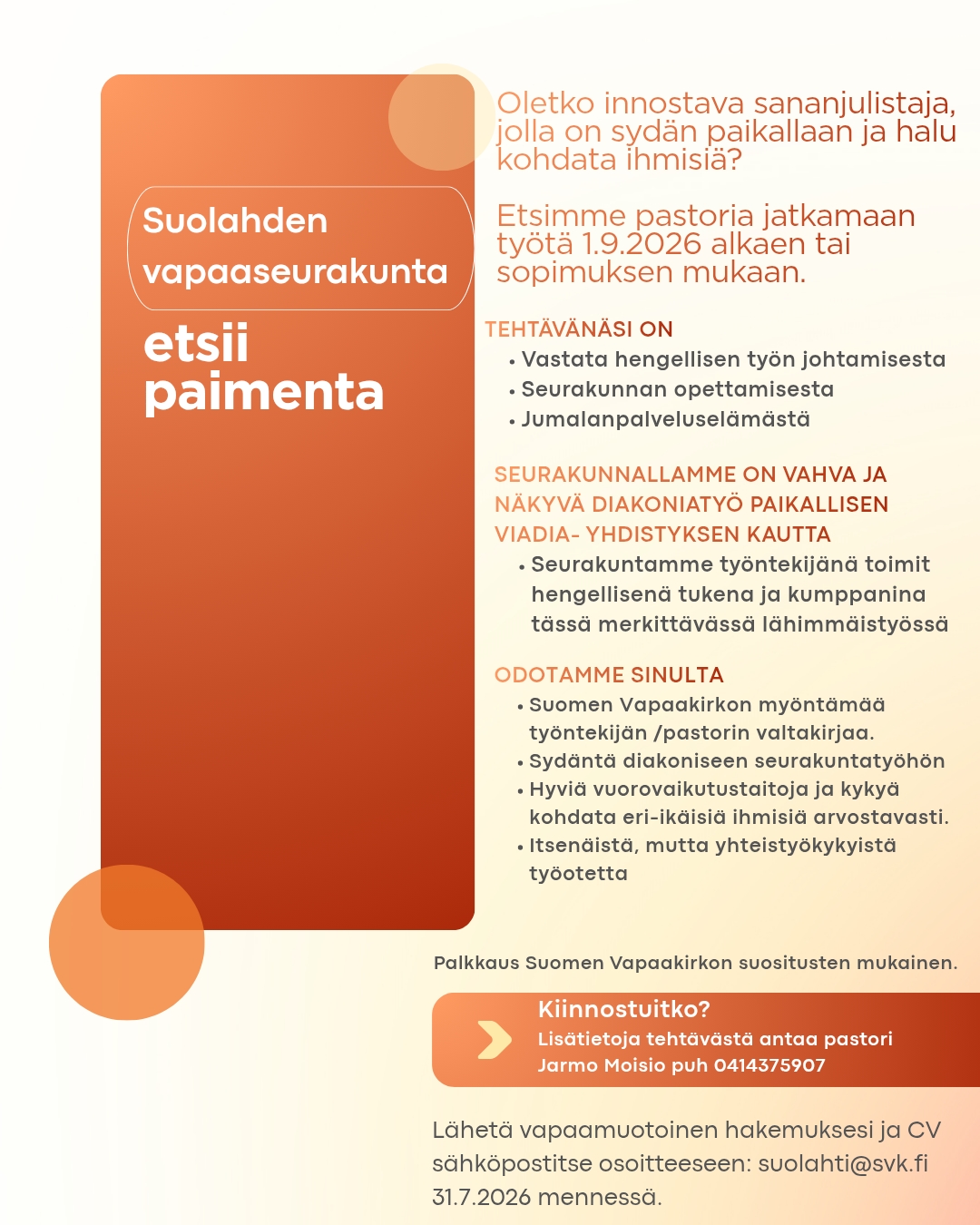 Haku paimeneksi